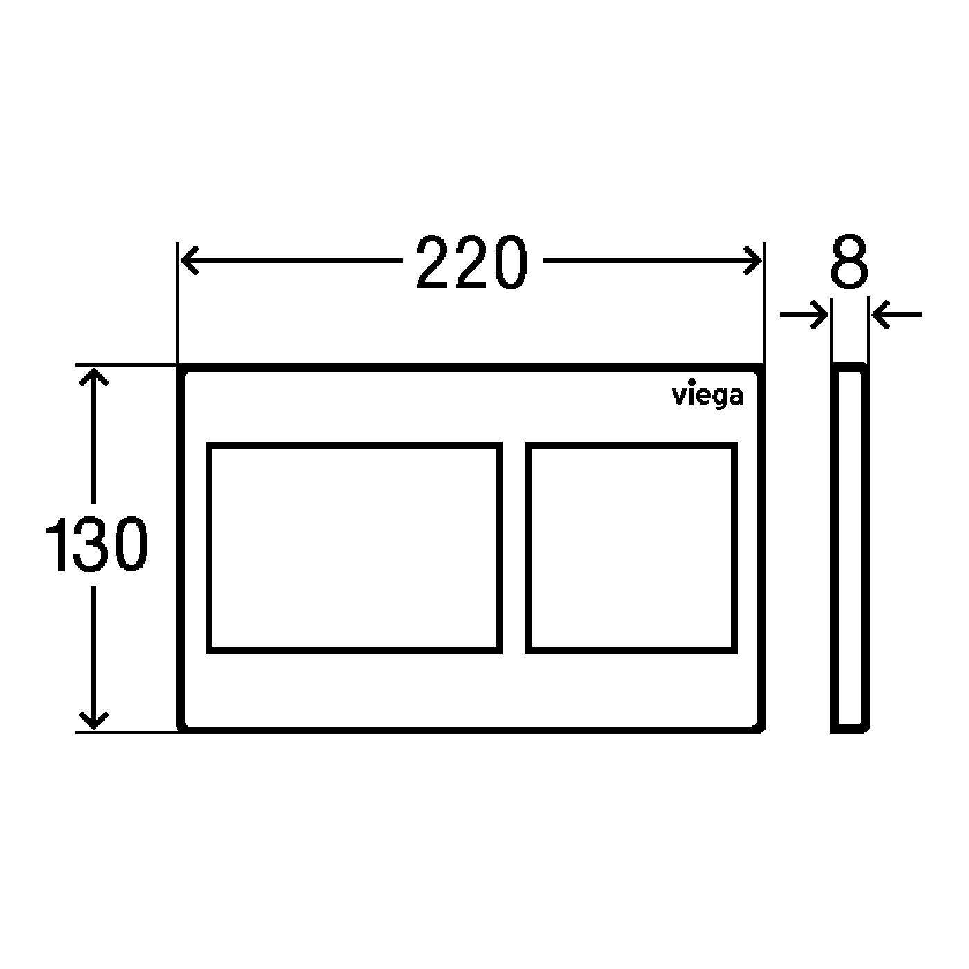 Кнопка зливу для інсталяції Viega Prevista Visign for Style 21 773236 000019972 Хром (105585) - фото 2