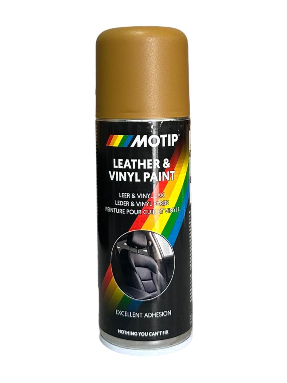 Краска для кожив баллончике Motip Leather and Vinyl Paint 200 мл Коричневый/Охра