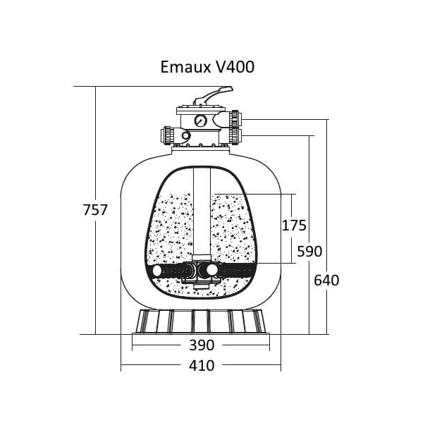 Фільтр для басейну Emaux V400 6,4 м3/год (3339) - фото 2