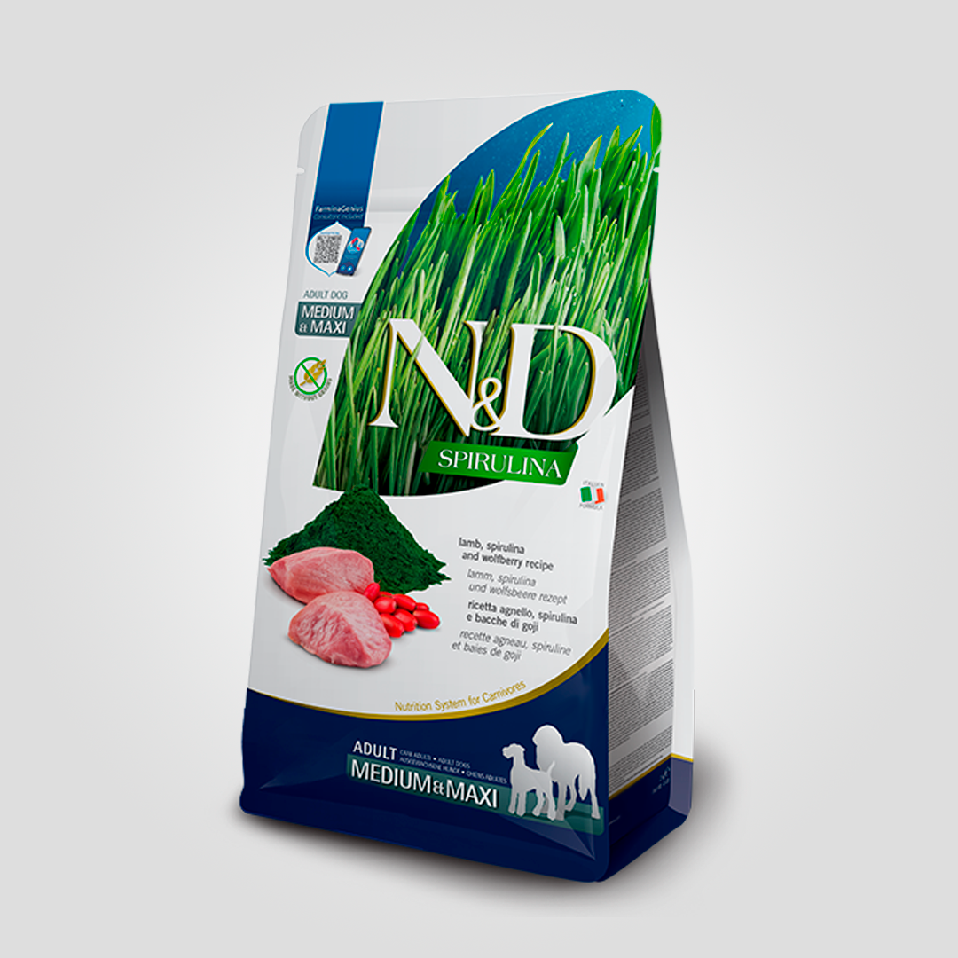 Корм сухой Farmina N&D Spirulina для взрослых собак средних и крупных пород ягненка и ягоды годжи 7 кг (2139810890)