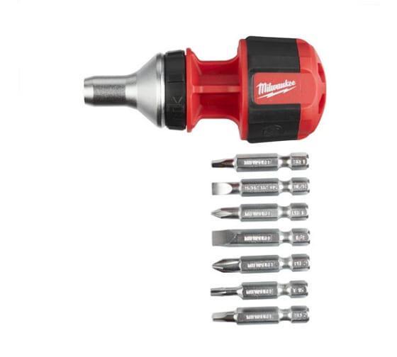 Викрутка універсальна Milwaukee з тріскачкою 8 в 1 (4932471868) - фото 3 Викрутка універсальна Milwaukee з тріскачкою 8 в 1 (4932471868) - фото 3