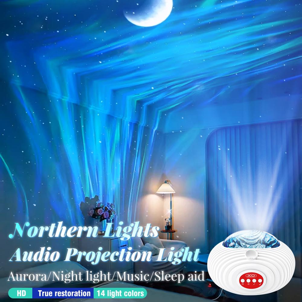 Ночник-проектор Северное сияние XO YH12 Northern Lights с Bluetooth колонкой - фото 11