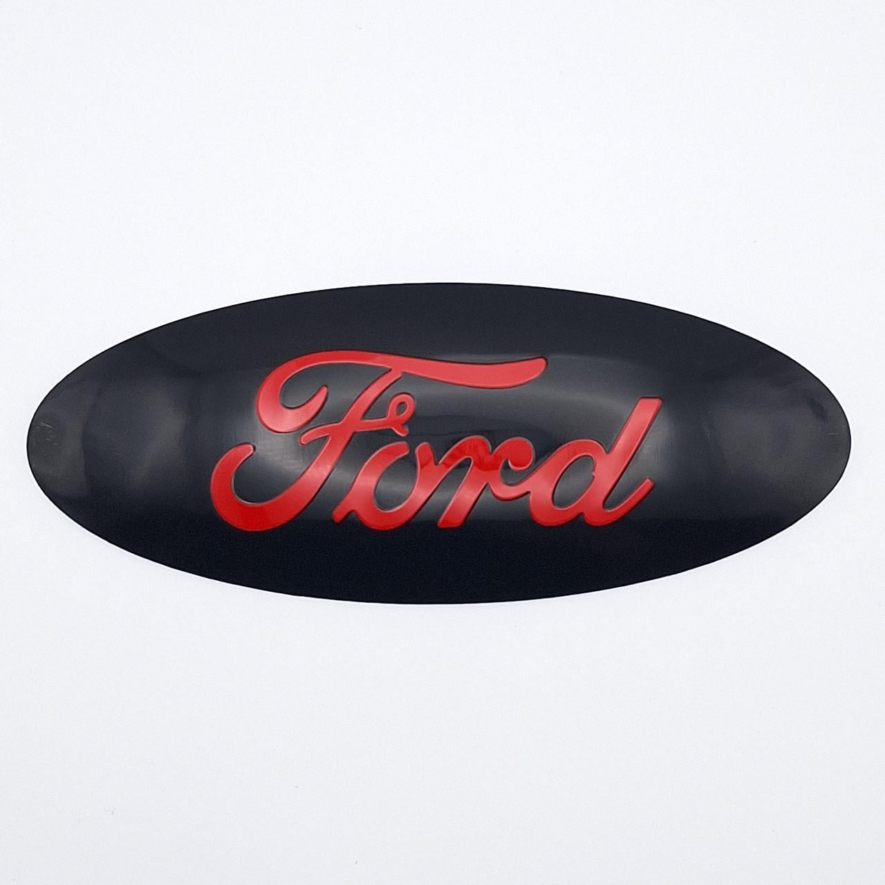 Эмблема вставка в значок Ford 125х49 мм Черный/Красный 4M518216AA (2549666708)