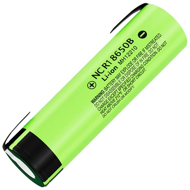Аккумулятор 18650 LiitoKala 34B-N 3400 mAh Li-Ion под пайку с никелевой лентой U-tags 8А 3,7V (19308)
