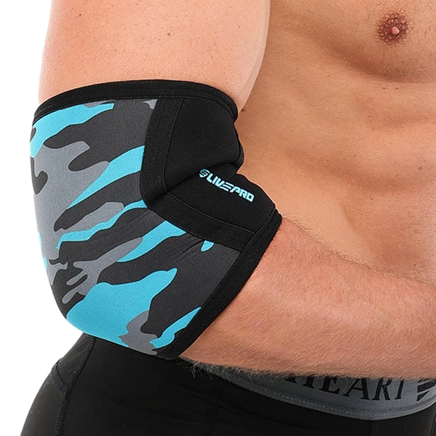 Налокотники для жима LiveUp LP8069 M Черный-синий камуфляж (RO01963)