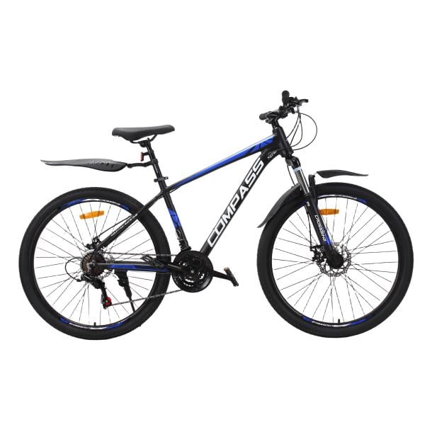 Велосипед CrossBike COMPASS 27,5" 17" Чорний/Синій (595)