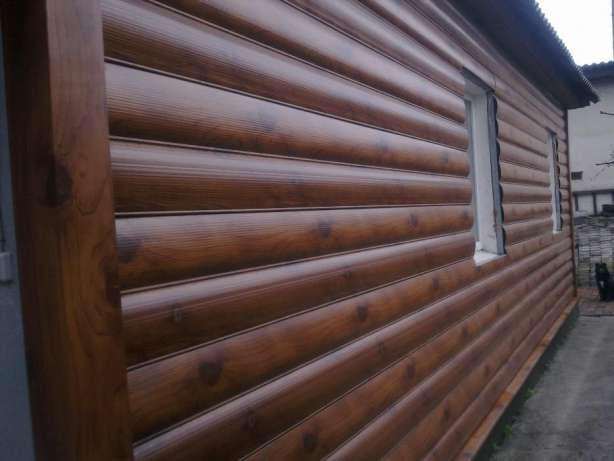 Сайдинг металлический блок-хаус 1-х сторонний 370х1000 мм глянець Темное дерево - фото 3 Сайдинг металлический блок-хаус 1-х сторонний 370х1000 мм глянець Темное дерево - фото 3