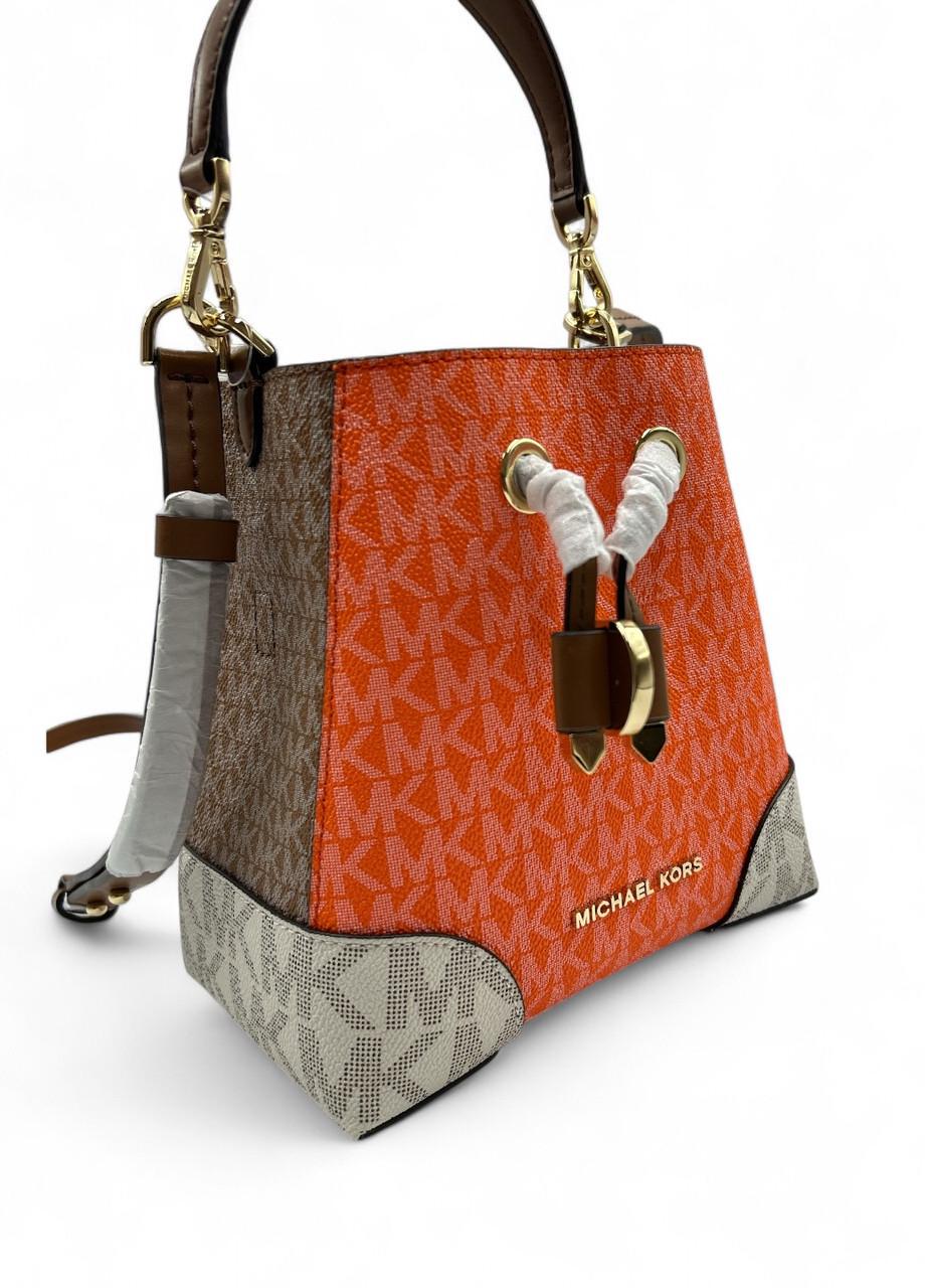 Сумка женская Michael Kors Mercer Gallery 32S0GZ5COV Clementine Mlt XS CB CNV BCKT XBody Оранжевый (2746864331) - фото 3 Сумка женская Michael Kors Mercer Gallery 32S0GZ5COV Clementine Mlt XS CB CNV BCKT XBody Оранжевый (2746864331) - фото 3