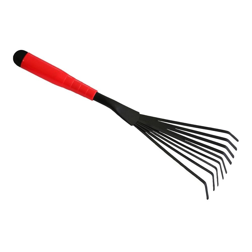 Веерные грабли с покрытием пластиковая ручка 410 мм (771-052) Веерные грабли с покрытием пластиковая ручка 410 мм (771-052)