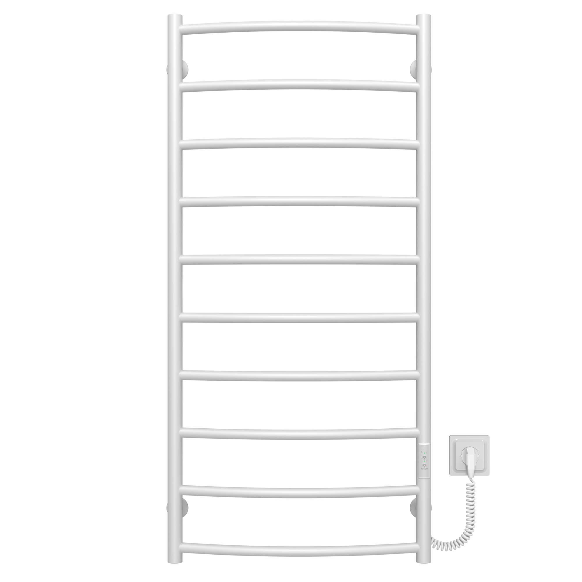 Полотенцесушитель электрический Deffi Классик П10 WD03 левое подключение нержавеющая сталь 500х1100 мм Белый (C.DK.110.50.10.E.W.L.3)