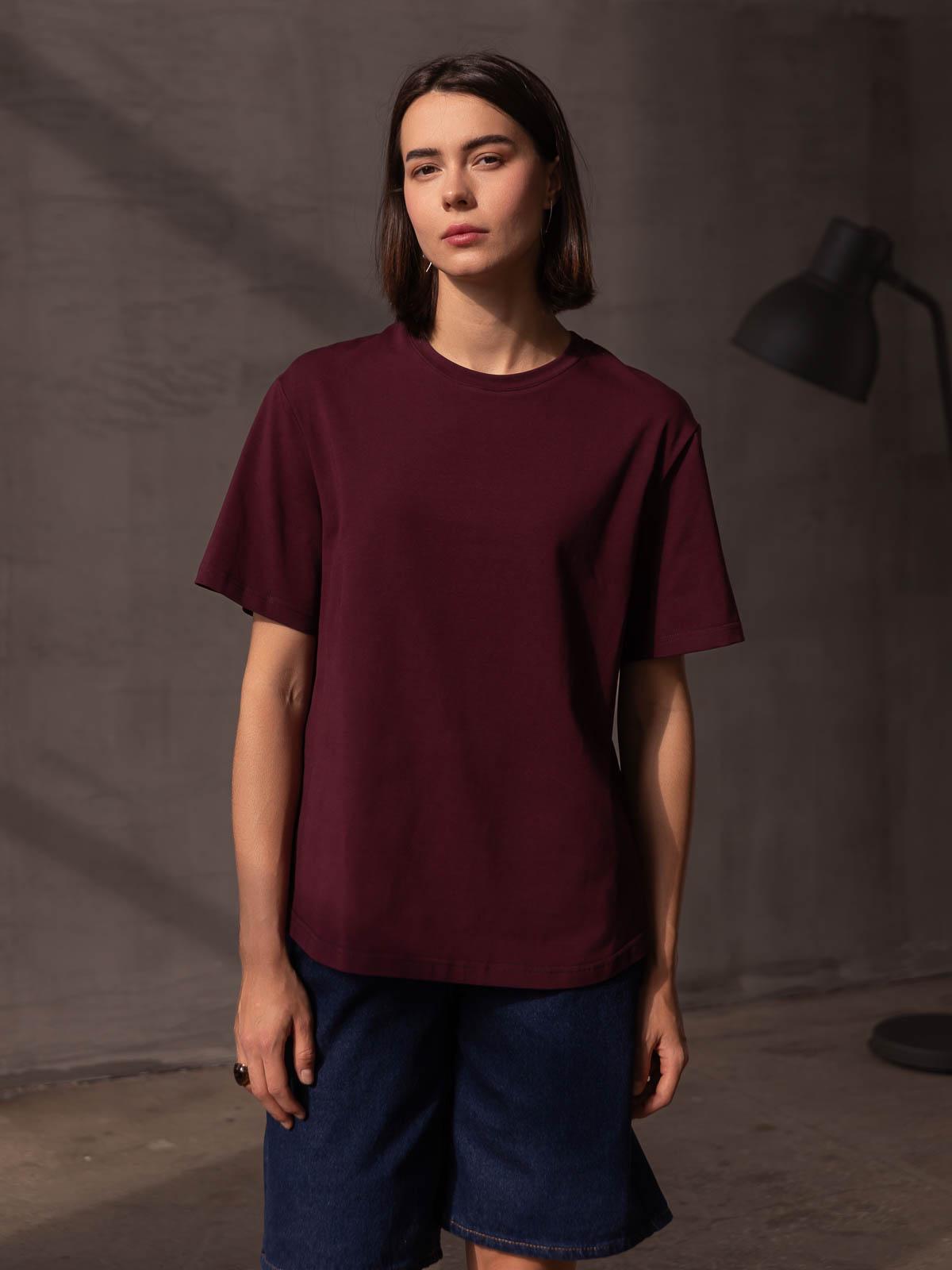 Футболка жіноча вільна FROMUS L Марсала (2642-62)