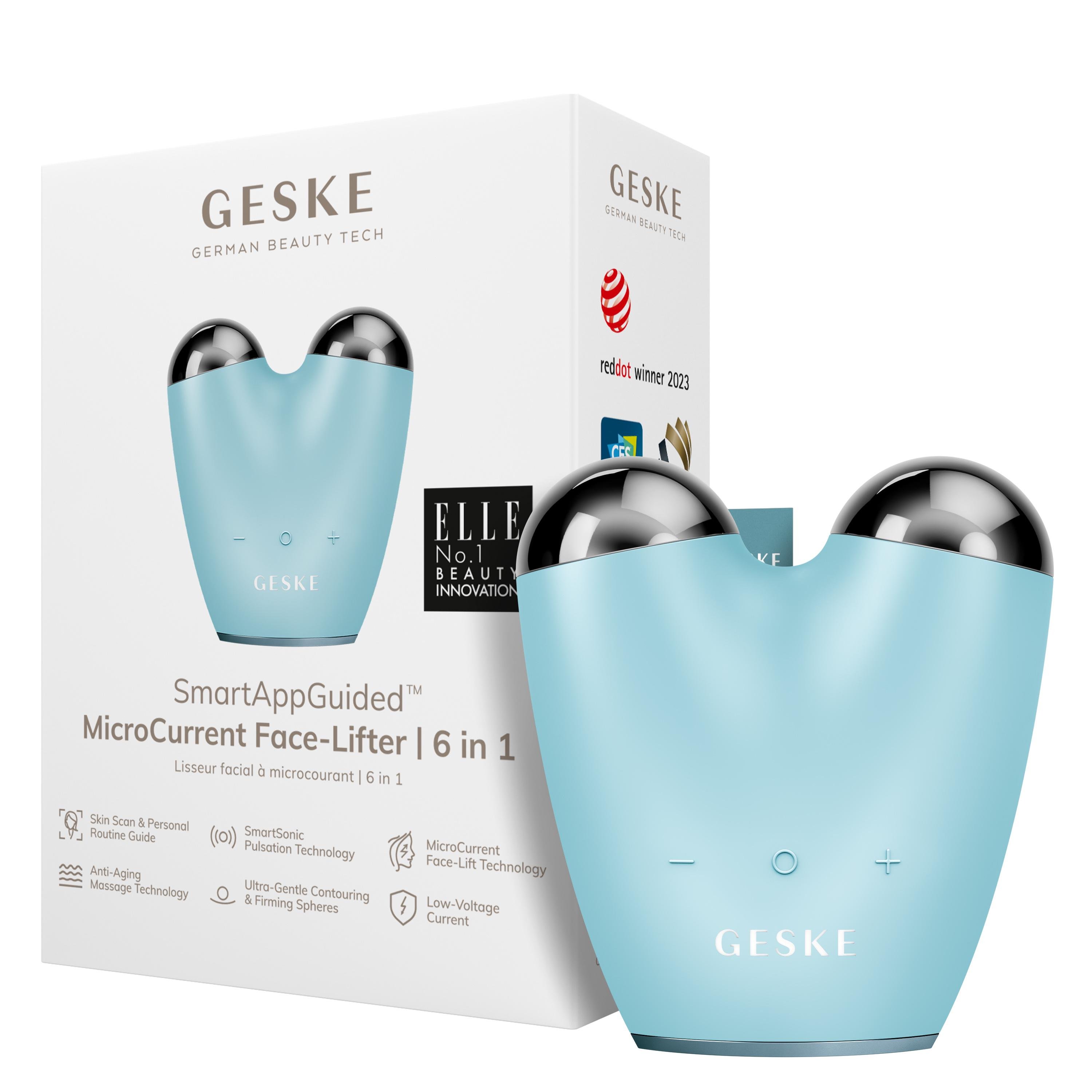 Микротоковый подтягиватель лица GESKE MicroCurrent Face-Lifter 6в1 Turquoise (HB0136)