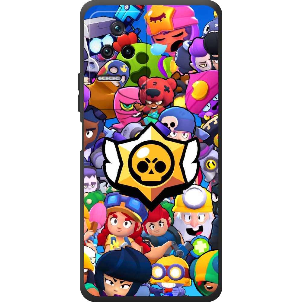 Чехол BoxFace Xiaomi Poco F4 Brawl Stars Черный силикон (44474-up2389-44484)