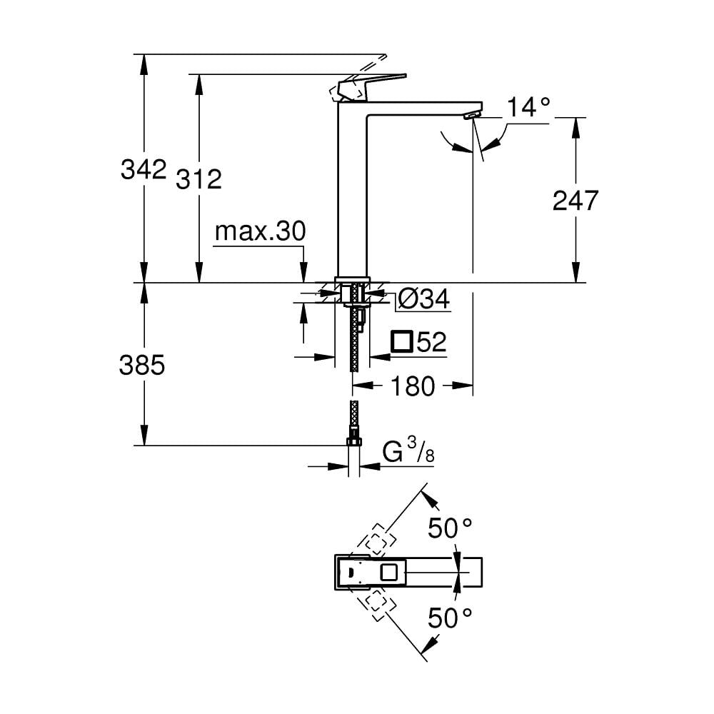 Смеситель для раковины Grohe Eurocube (SD00023657) - фото 2