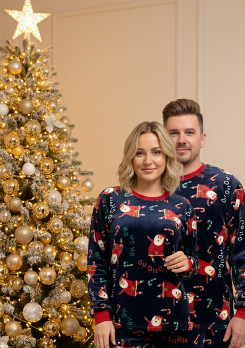 Женская пижама теплая COSY Santa S Синий (VEL061) - фото 7