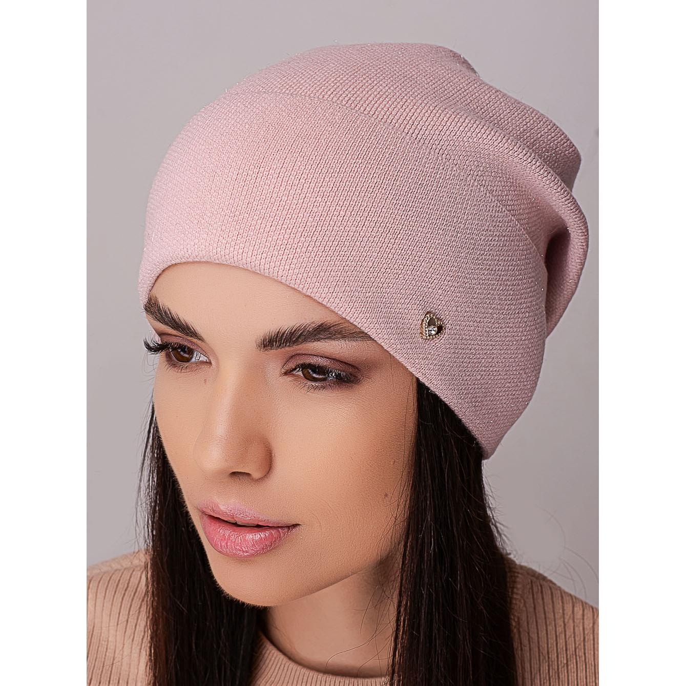 Шапка жіноча Leks ІНДІГО без підкладки вовняна з відворотом гладкого в'язання one size Світло-пудровий (215464) - фото 1 Шапка жіноча Leks ІНДІГО без підкладки вовняна з відворотом гладкого в'язання one size Світло-пудровий (215464) - фото 1