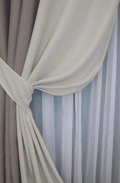 Комплект штор Bagema Rvs блекаут 1,5х2,7 м 2 шт. Какао/Холодний бежевий (014дк/1242-1291ш) - фото 2