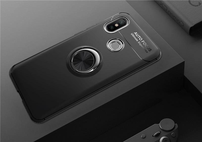 Чехол с кольцом Auto Focus для Xiaomi Redmi Note 5 Black (07381-2B)