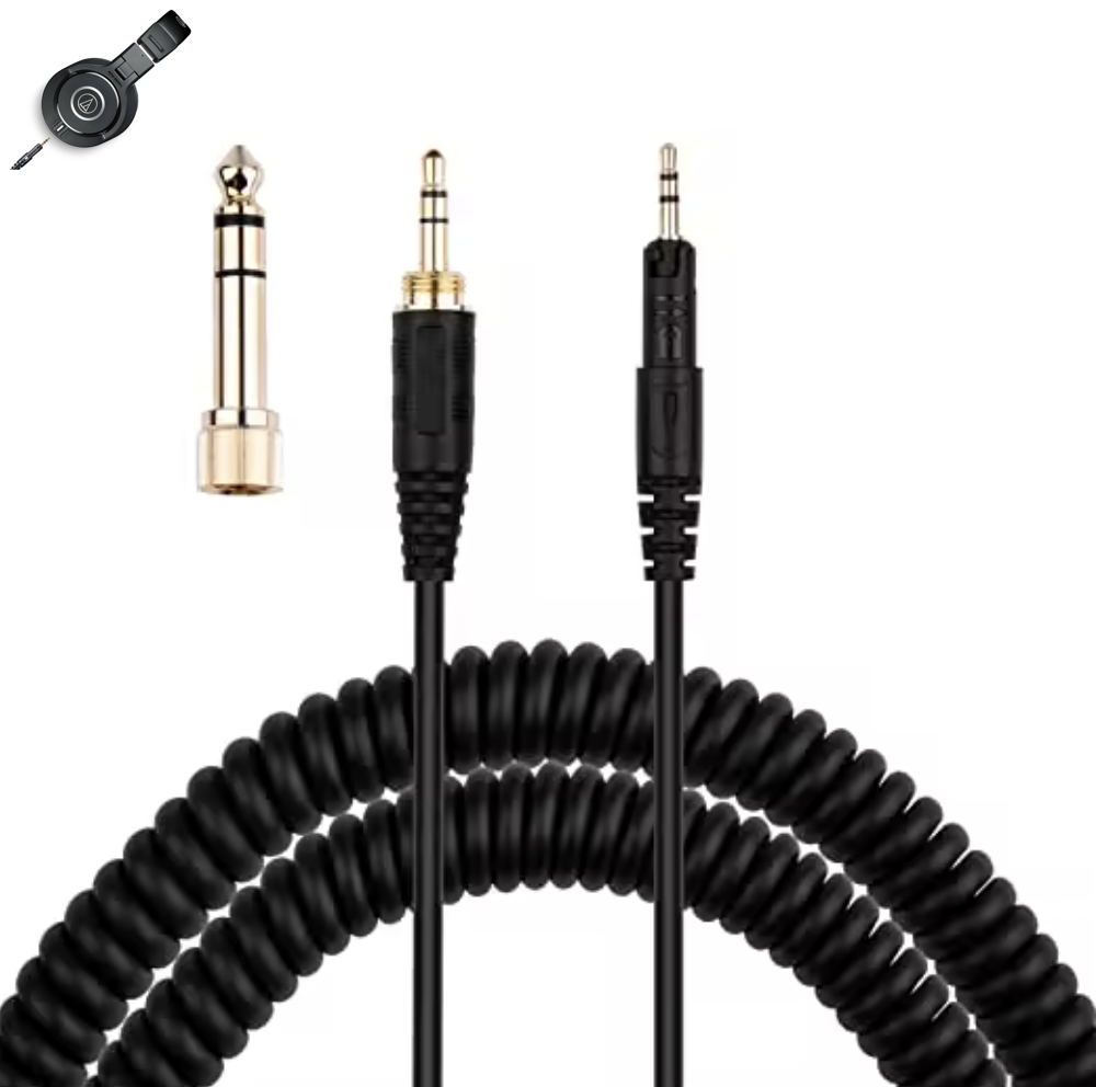 Кабель скрученный для наушников Audio-Technica ATH-M40X/M50X/M60X/M70X (29905110) - фото 5 Кабель скрученный для наушников Audio-Technica ATH-M40X/M50X/M60X/M70X (29905110) - фото 5