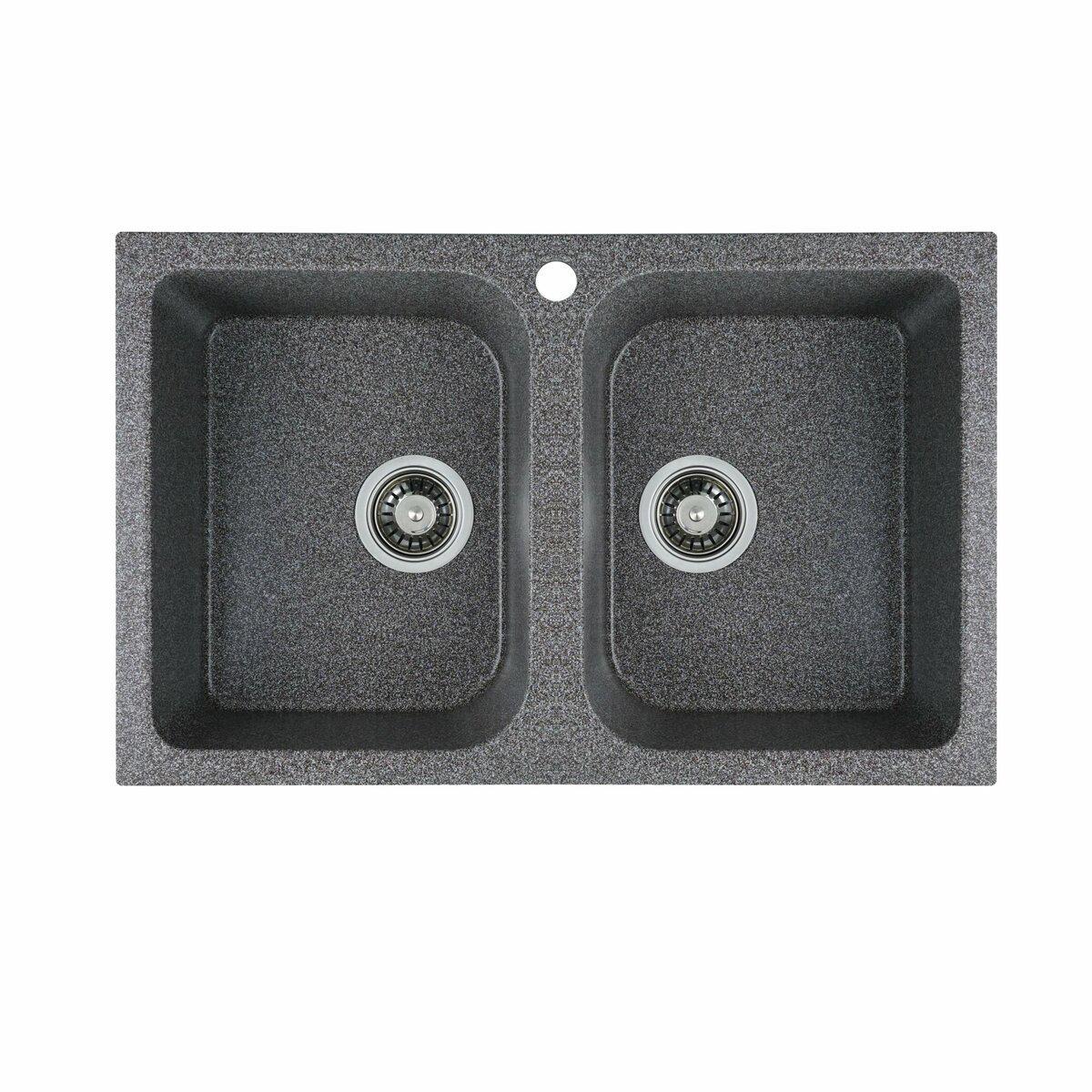 Мойка для кухни гранитная Platinum 7648W TWIN Разноцветный (PLTM-SP000024928)