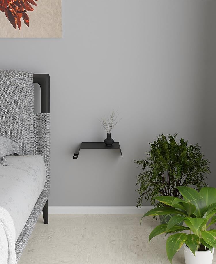 Полка-тумба прикроватная металлическая NC Home Vertex Черный (110400) - фото 6 Полка-тумба прикроватная металлическая NC Home Vertex Черный (110400) - фото 6