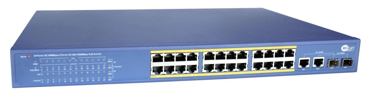 PoE-коммутатор RV-ZPS24AF-2UP-2SFP 24 порта с 2 UpLink и 2 SFP (34713262)