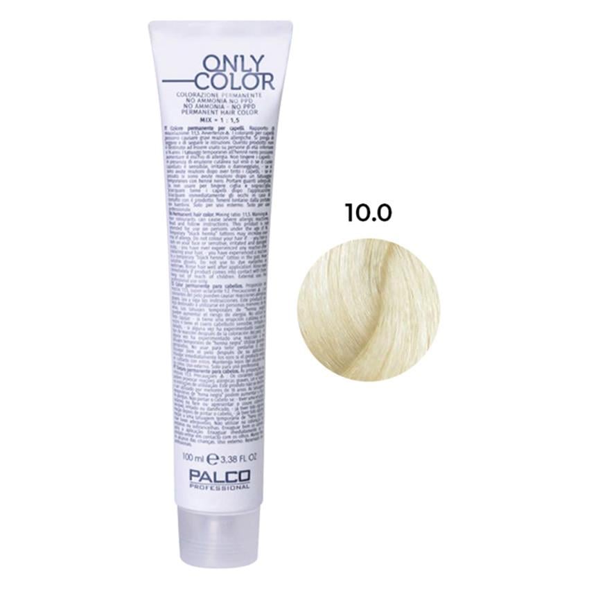 Крем-краска для волос безаммиачная PALCO Only Color  100 мл 10.0 платиновый блонд пепельный-золотистый (2522698175)