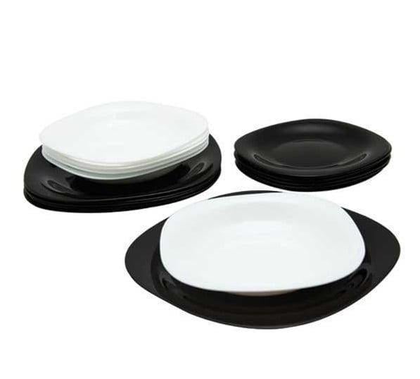 Столовый сервиз Luminarc Carine Black&White стеклокерамика 18 пр. Черный/Белый (1479N) Столовый сервиз Luminarc Carine Black&White стеклокерамика 18 пр. Черный/Белый (1479N)