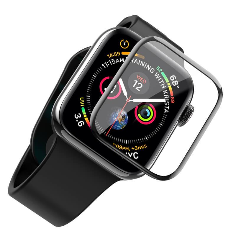 Защитное стекло 3D Hoco для iWatch 40 мм Series 4/5/6/SE Black (f2a8677e) - фото 6