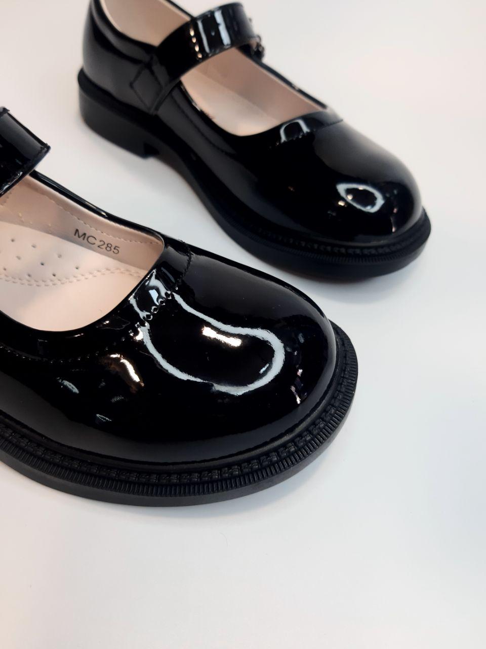 Туфлі для дівчинки Apawwa р. 31 18,8 см Чорний (285 black) - фото 2 Туфлі для дівчинки Apawwa р. 31 18,8 см Чорний (285 black) - фото 2