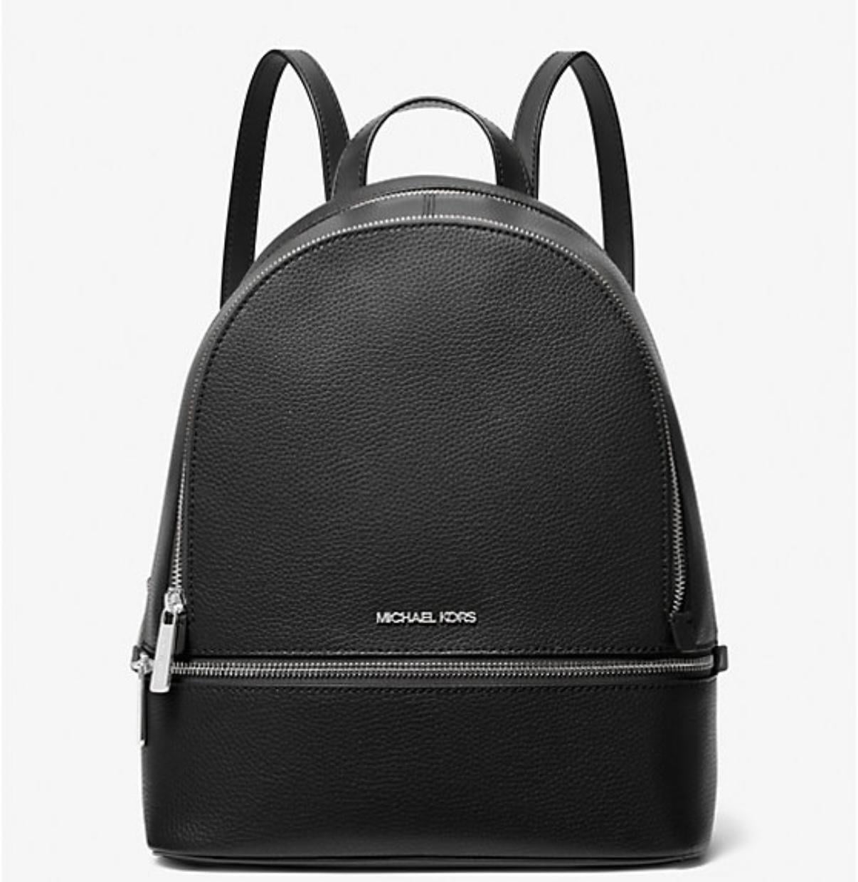 Рюкзак Michael Kors Rhea Medium Pebbled Leather Backpack Black (34770449)