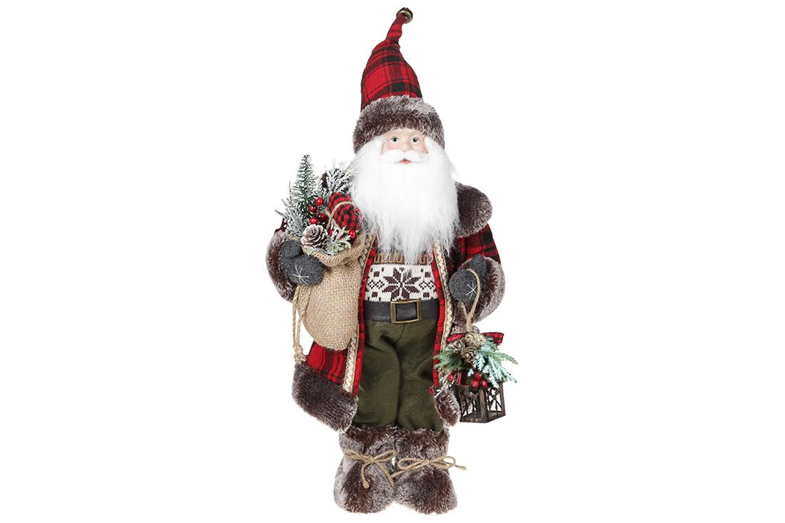 Фигурка новогодняя BonaDi Санта мягкая (845-220)