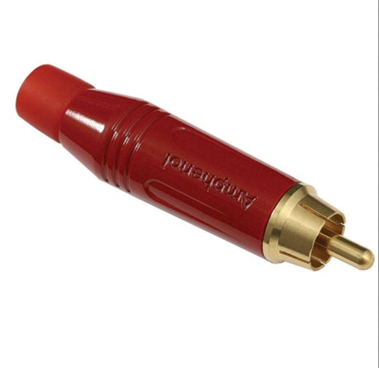 Разъем RCA кабельный AMPHENOL на кабель Ø 3,0-6.,5 мм Красный (ACPR-RED) - фото 1