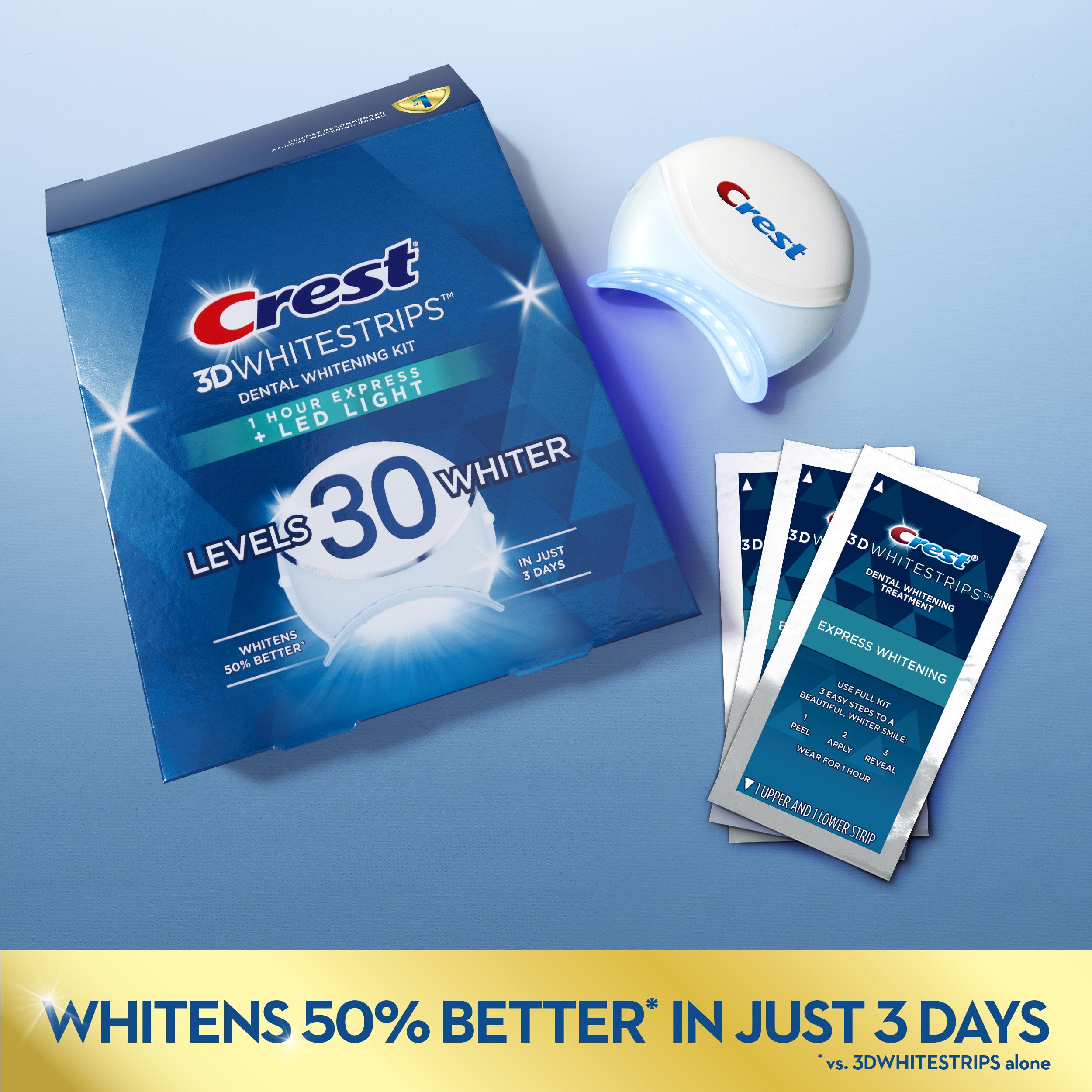 Смужки відбілюючі Crest 3D Whitestrips 1 Hour Express Professional 19 пар cмужок (0005) - фото 2