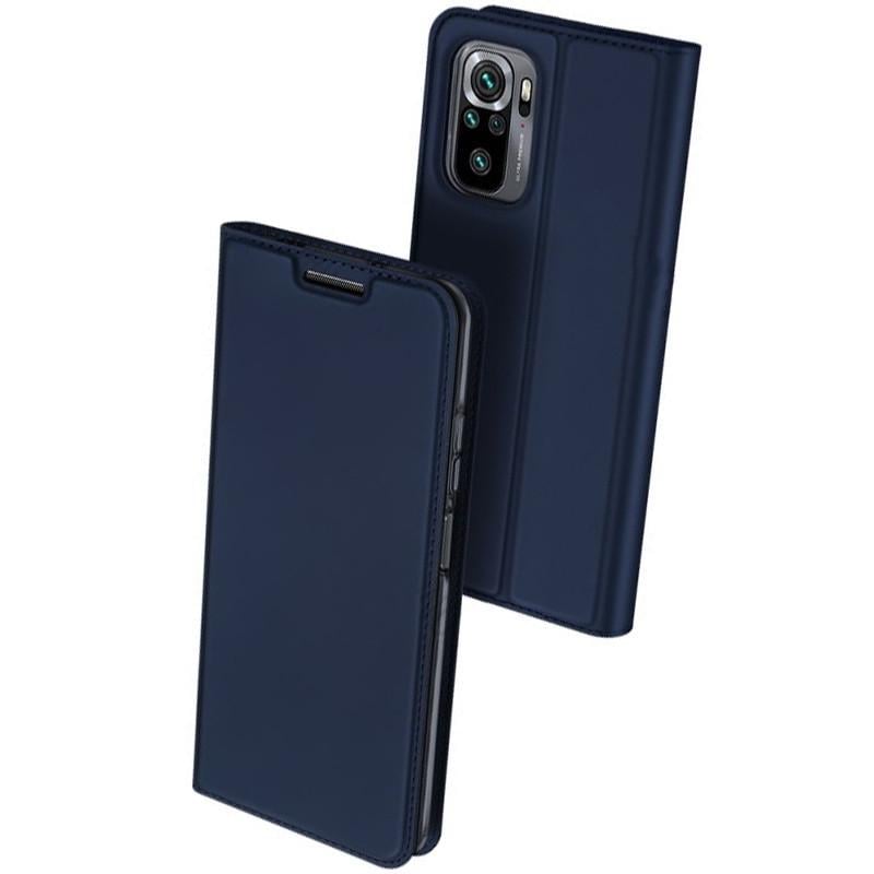 Чехол-книжка Dux Ducis с карманом для визиток для Xiaomi Redmi Note 10/Note 10s Синий (167193)