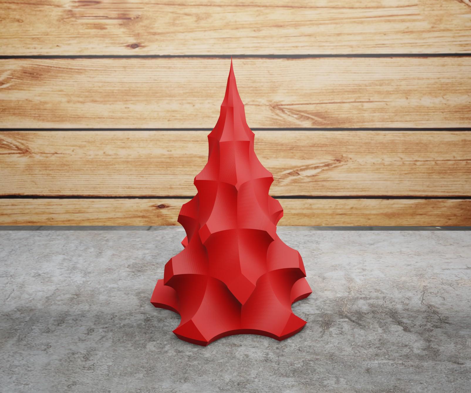 Фігурка ялинка Кубічний арт 10х6,5 см Червоний (12010170106)