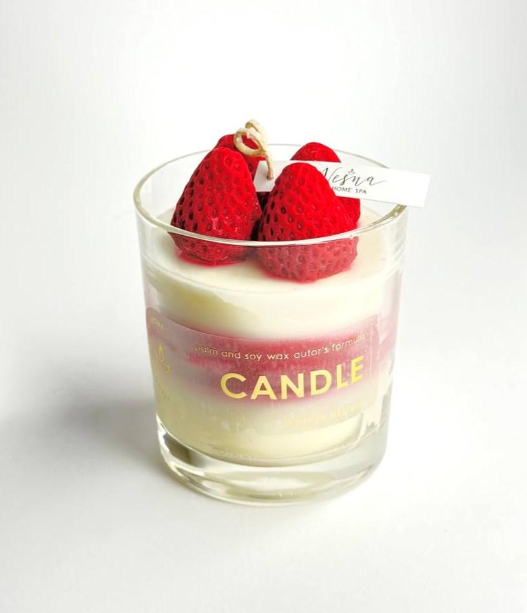 Аромасвічка Vesna Home SPA Теплий бордо з полуницею 200 мл (23163615)