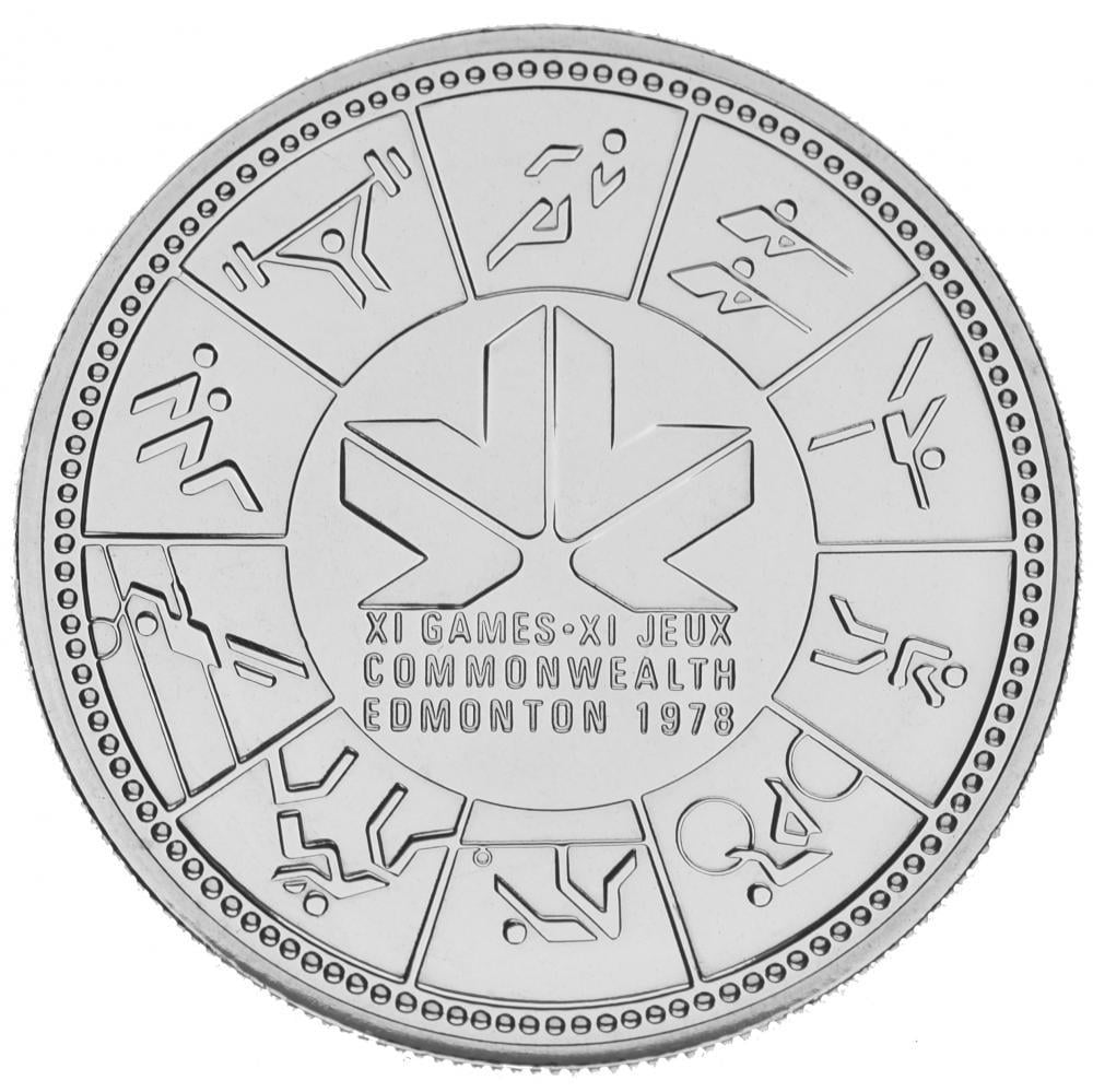 Коллекционная монета Канада 1 доллар 1978 Серебро UNC XI Игры Содружества в Эдмонтоне (15390486)