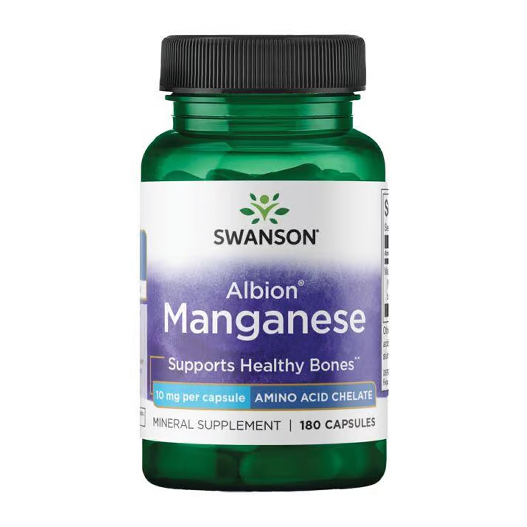 Марганец Swanson Albion Manganese 10 мг 180 caps Марганец Swanson Albion Manganese 10 мг 180 caps