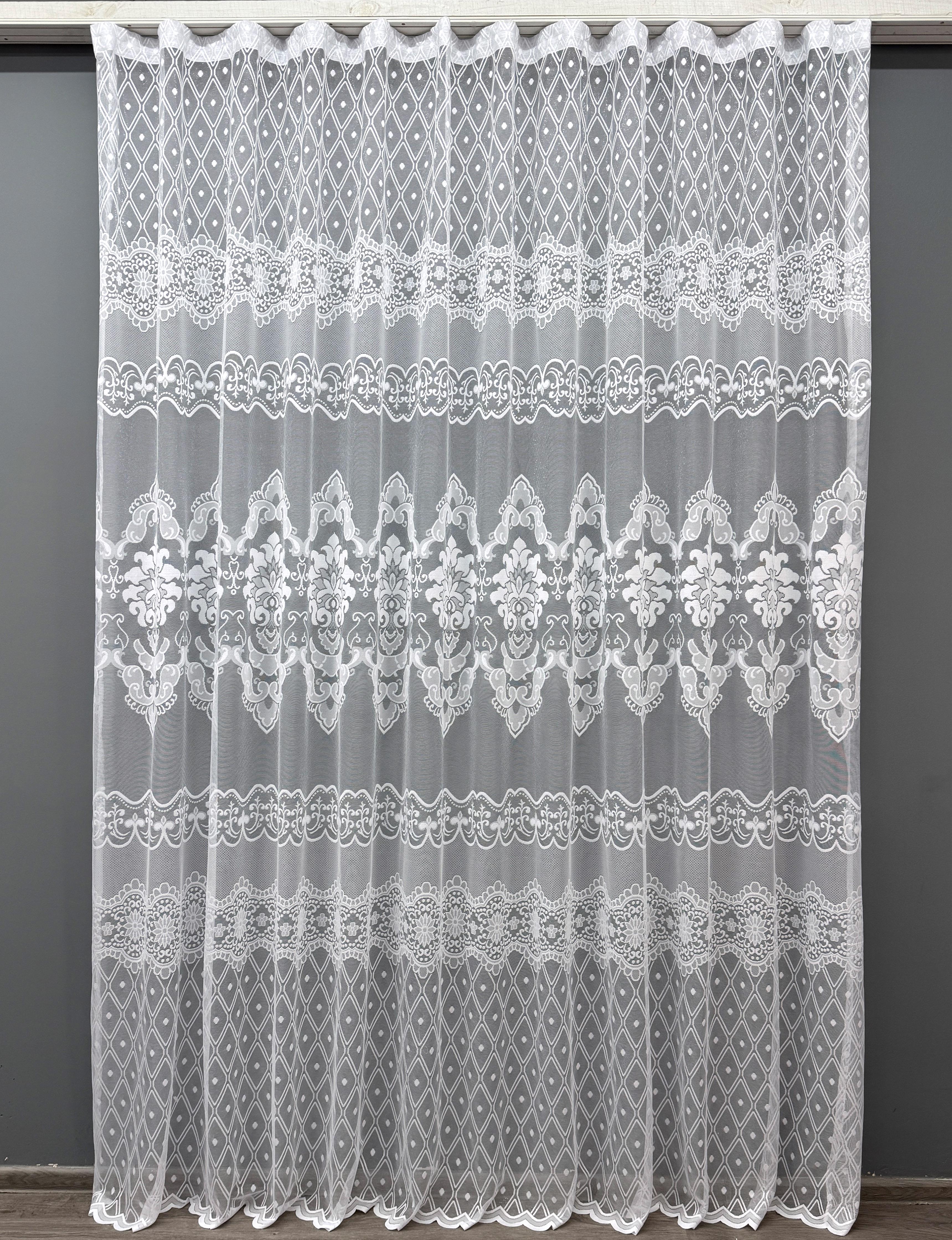 Тюль VR-Textil 1263т жаккард 400х270 см Белый (40-142)