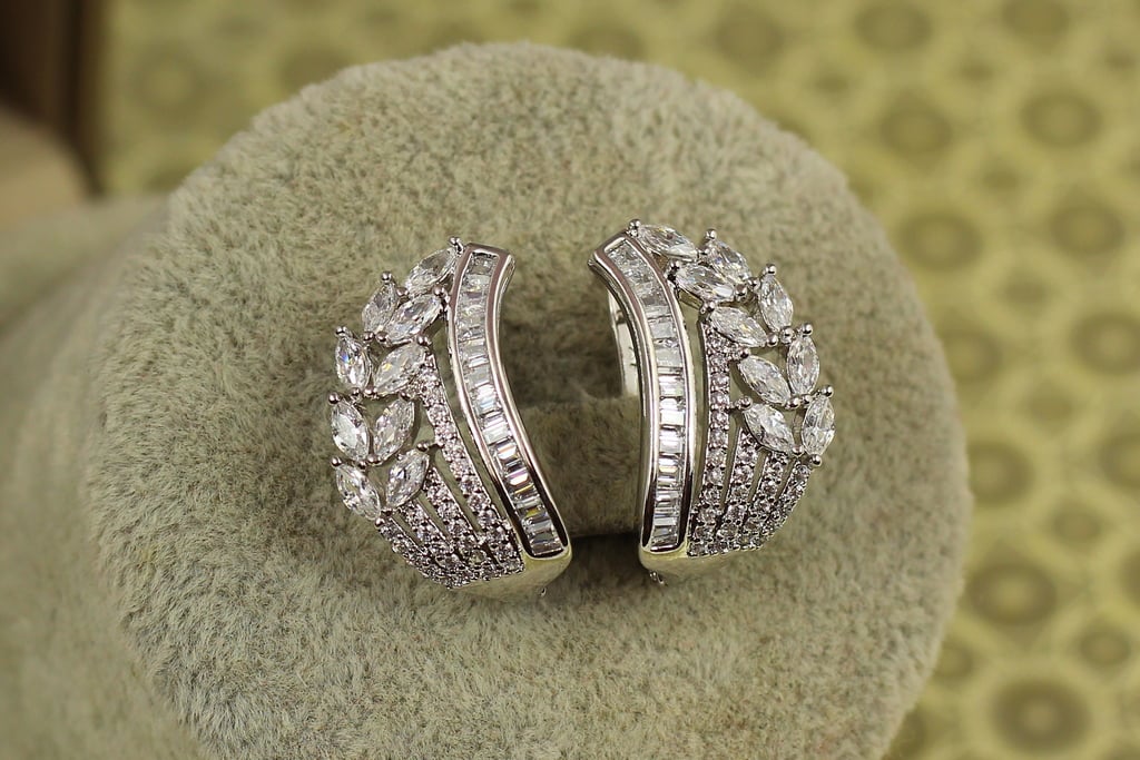 Сережки Xuping Jewelry Льодова папороть 2 см Сріблястий (39102866)