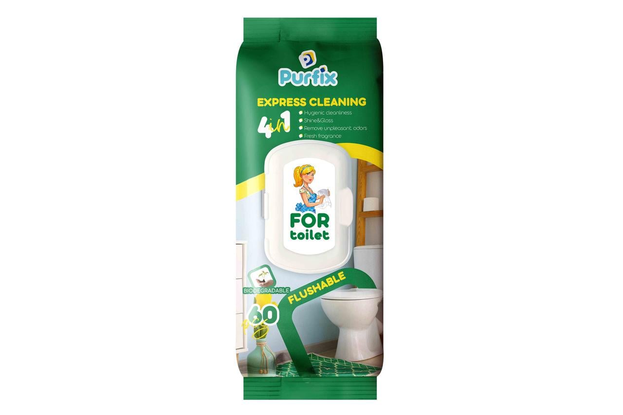Влажные салфетки по уходу за унитазом Purfix 60 шт. (000006265) Влажные салфетки по уходу за унитазом Purfix 60 шт. (000006265)