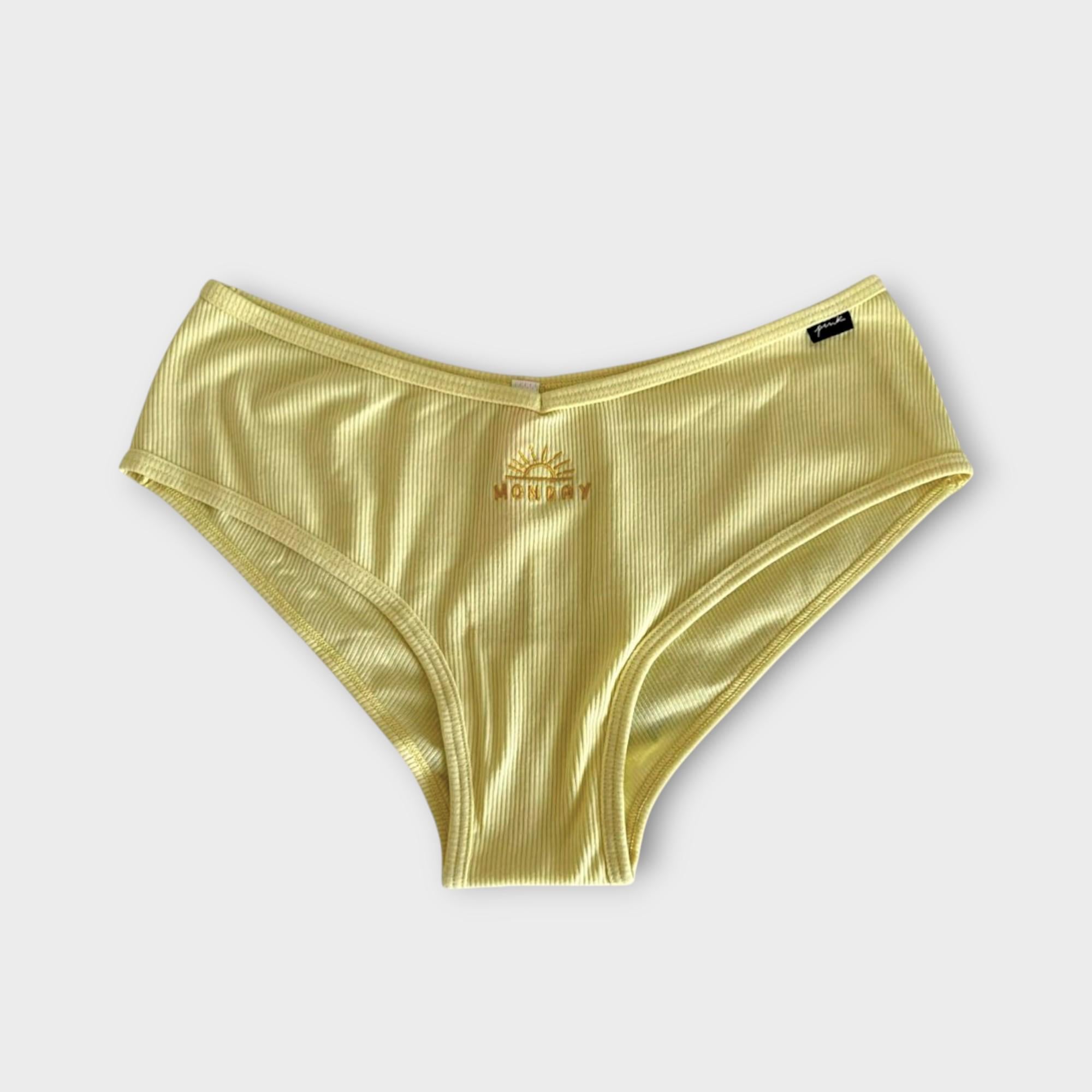 Трусики чікі Victoria's Secret PINK Cotton Cheekster Panty L Жовтий (23226а)