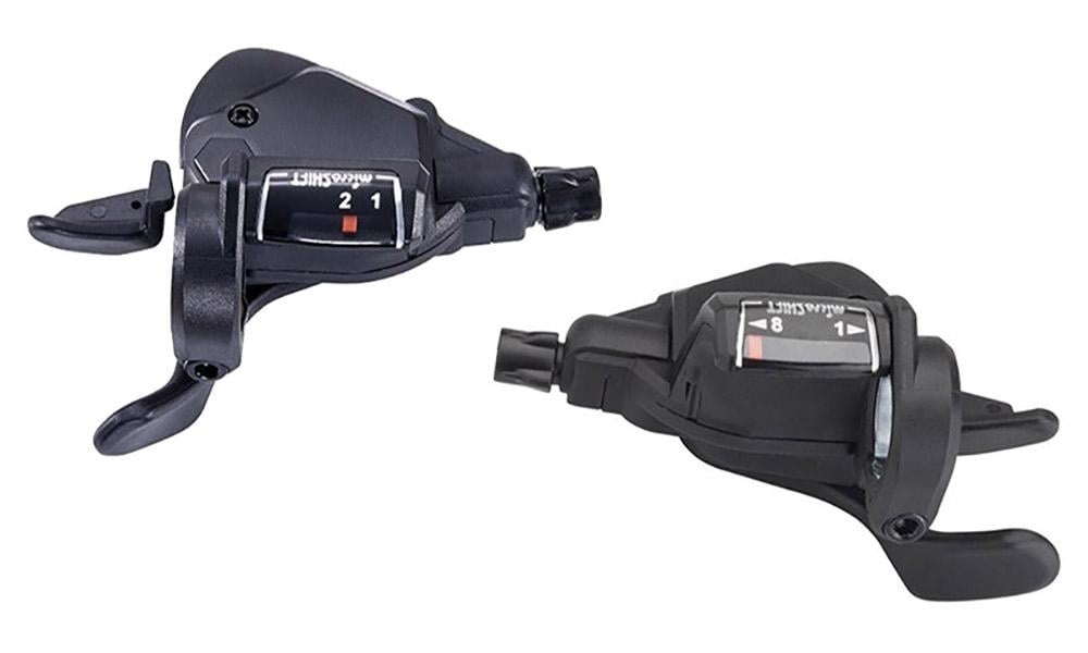 Манетки MicroSHIFT Mezzo TS39-28 2x8s с индикатором тросики L2140/1700 (000052063)