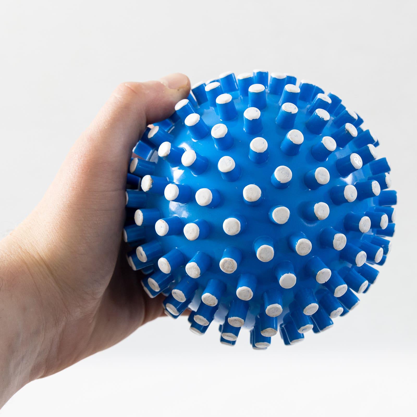 Мяч массажный надувной детский OSPORT 15 см Сине-белый (MS 4525) - фото 3 Мяч массажный надувной детский OSPORT 15 см Сине-белый (MS 4525) - фото 3