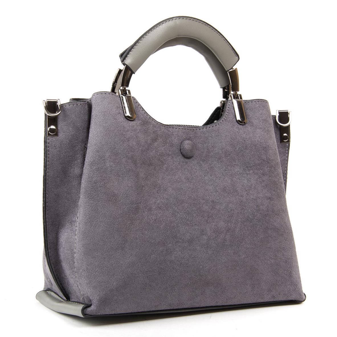 Женская модельная сумка из замша Fashion 3807 Серый - фото 1 Женская модельная сумка из замша Fashion 3807 Серый - фото 1