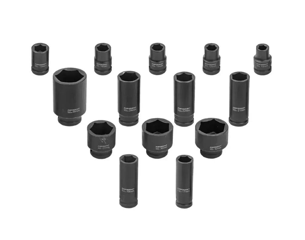 Набір головок ударних комбінований Forcekraft FK-4149MPB 1/2" 14 пр. 6-гр. 10-36 мм (FK-4149MPB) - фото 3