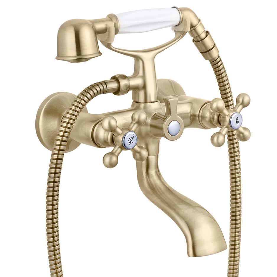Змішувач для ванної IBERGRIF Lucca M13052C CV028475 двовентильний Бронзовий (147733)