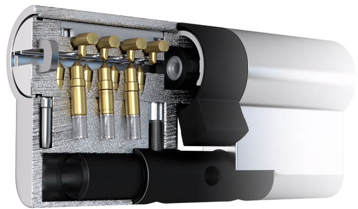 Цилиндр APECS Premier XR-90-NI 45х45 ключ/ключ - фото 3 Цилиндр APECS Premier XR-90-NI 45х45 ключ/ключ - фото 3