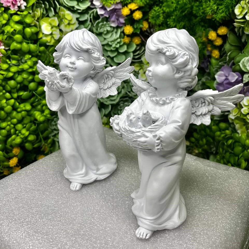 Фігурки Янголятко з гніздом 17x12x8 см і Янгол з голубом (17x12x8 см (29614594) - фото 6 Фігурки Янголятко з гніздом 17x12x8 см і Янгол з голубом (17x12x8 см (29614594) - фото 6